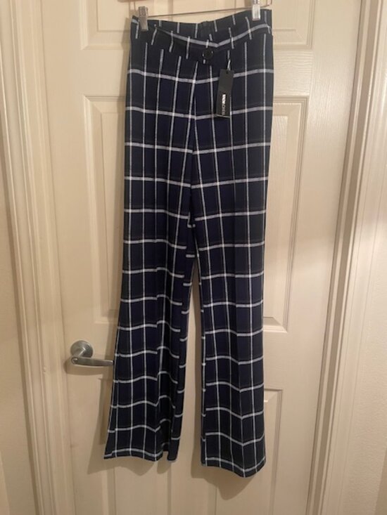 Fashion Nova Pants - NWT Fashion Nova Call It Even Plaid Wide Leg Pants M